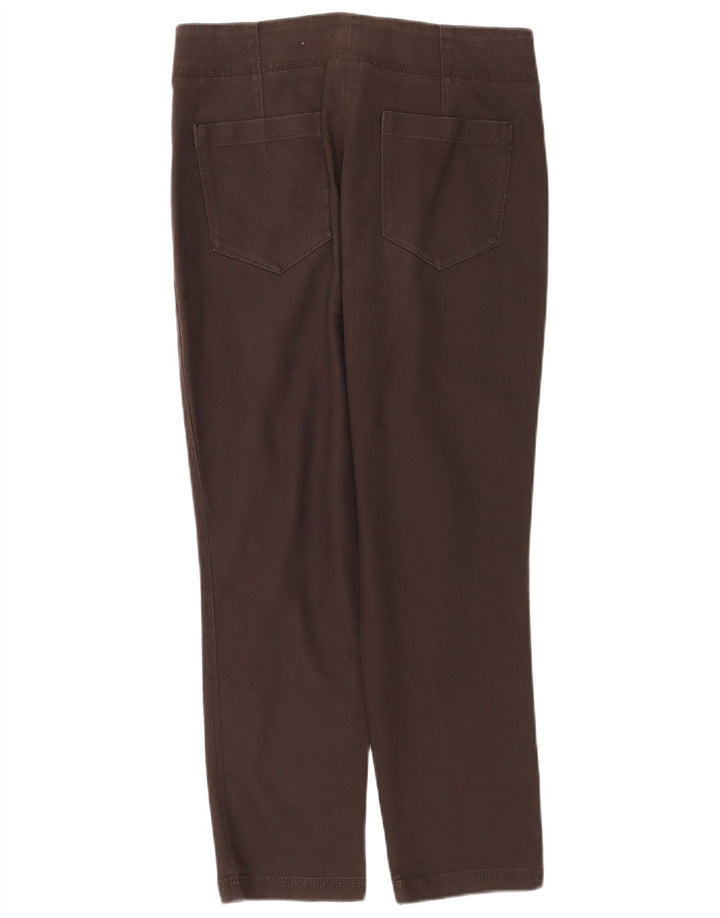 Massimo Dutti Womens Straight Cropped Trousers EU 40 Medium W30 L26 Brown