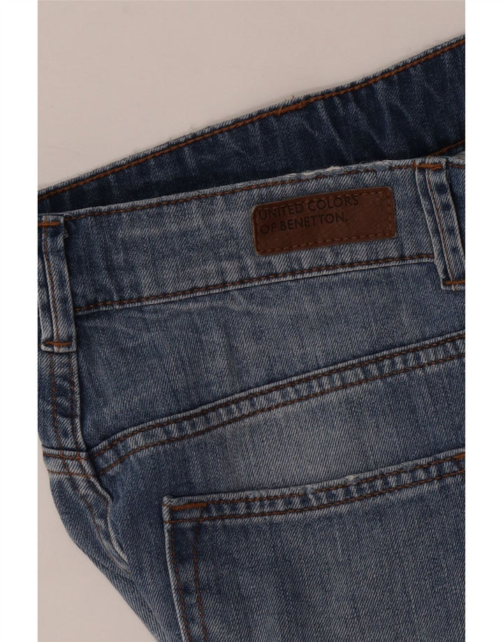 Benetton Womens Denim Shorts W30 Medium Blue