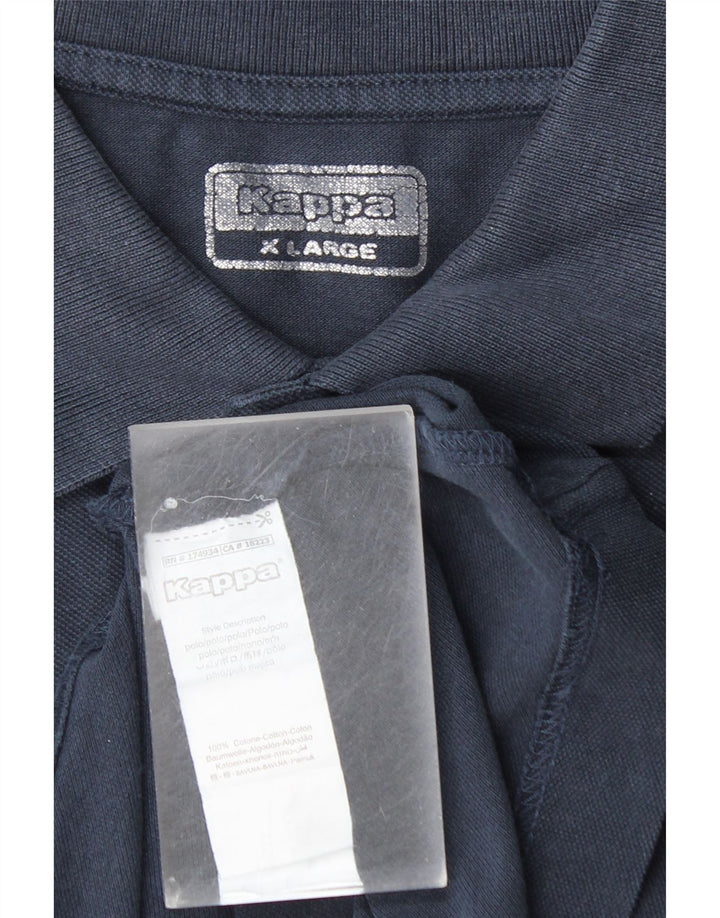 KAPPA Mens Polo Shirt XL Navy Blue Cotton
