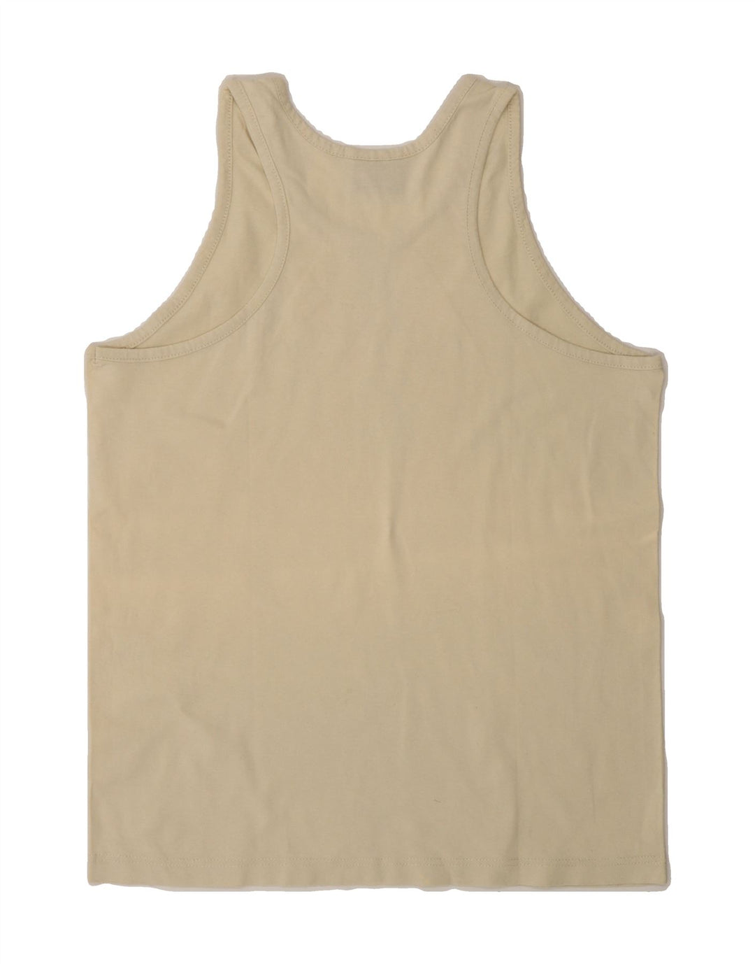 CHAMPION Womens Graphic Vest Top UK 10 Small Beige Cotton Vintage Champion and Second-Hand Champion from Messina Hembry 