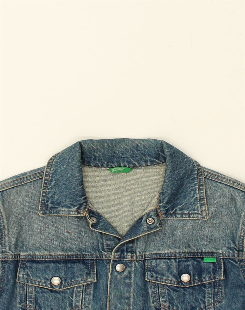 BENETTON Womens Denim Jacket UK 10 Small Blue Cotton | Vintage Benetton | Thrift | Second-Hand Benetton | Used Clothing | Messina Hembry 