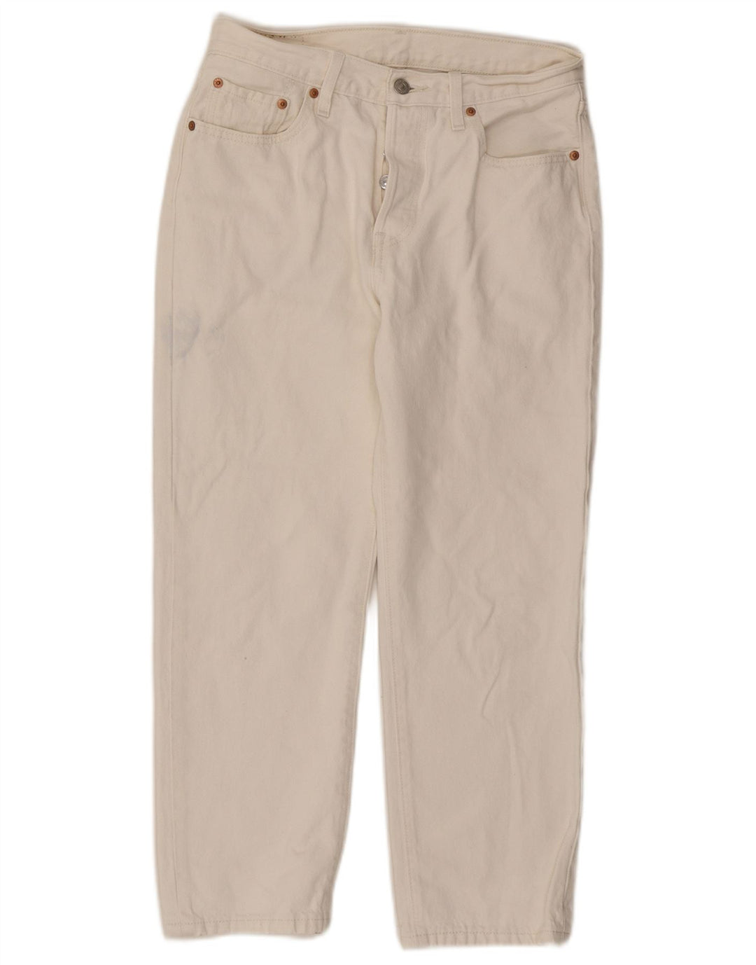 Levi's Womens Tapered Jeans W28 L26 White Cotton