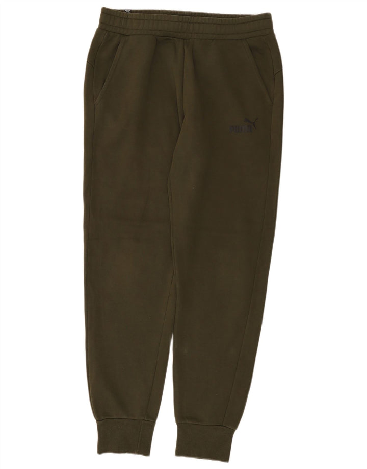 Puma Mens Tracksuit Trousers Joggers Medium  Khaki Cotton