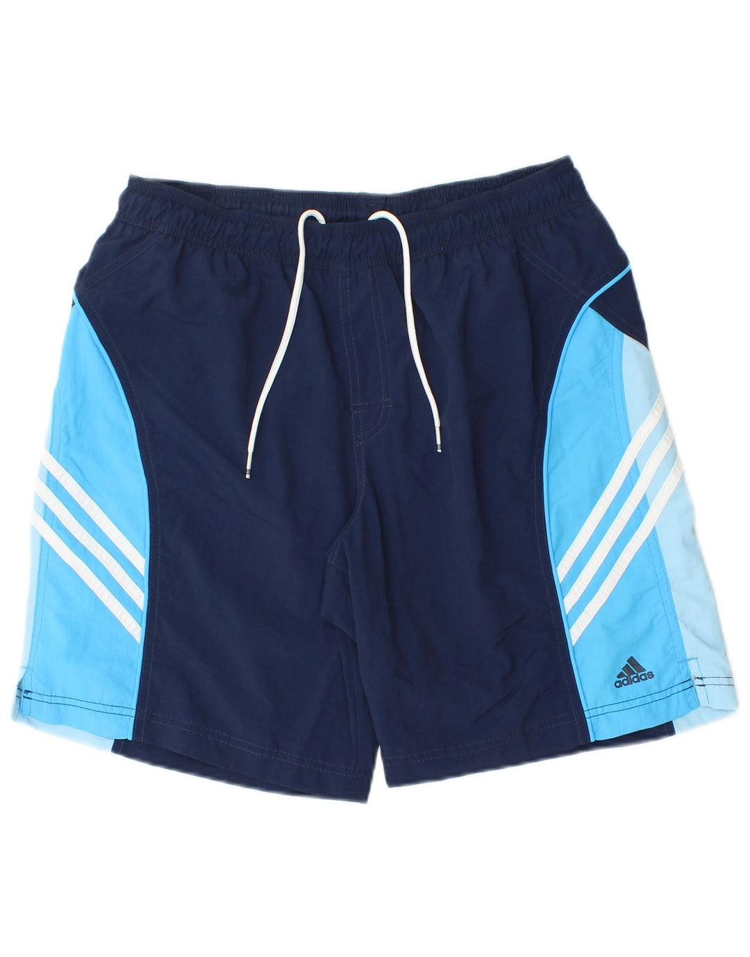 Adidas Mens Swimming Shorts Medium  Navy Blue Colourblock Polyester