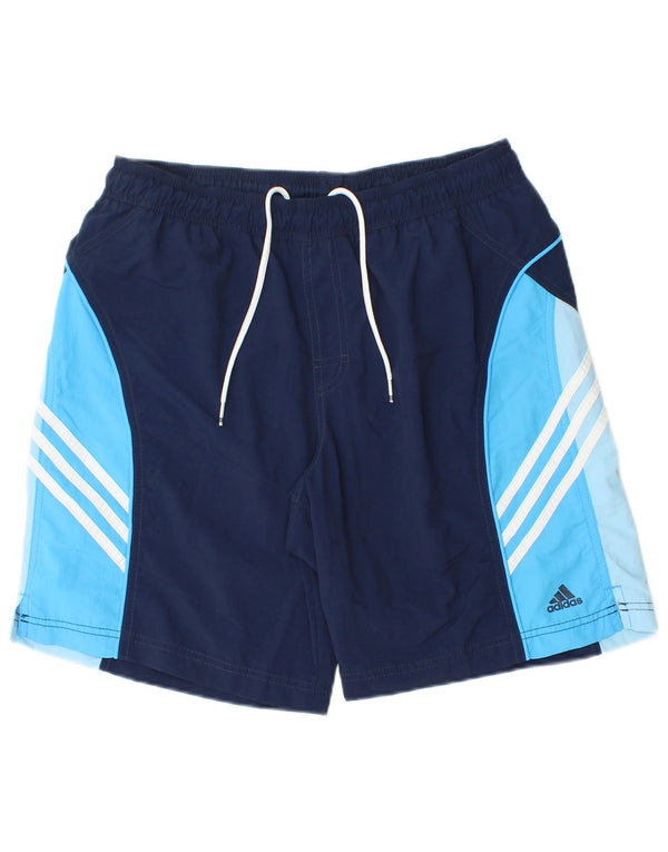 Adidas Mens Swimming Shorts Medium  Navy Blue Colourblock Polyester
