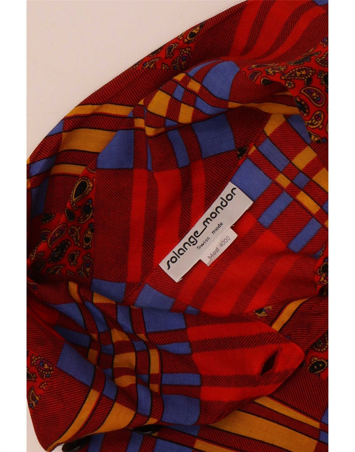 Solange Mondor Womens Shirt Blouse UK 16 Large Red Patchwork