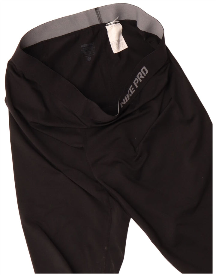 Nike Womens Graphic Capri Leggings UK 26 Large Black Polyester