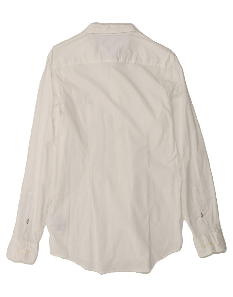TOMMY HILFIGER Mens Slim Fit Shirt Medium White Cotton Vintage Tommy Hilfiger and Second-Hand Tommy Hilfiger from Messina Hembry 
