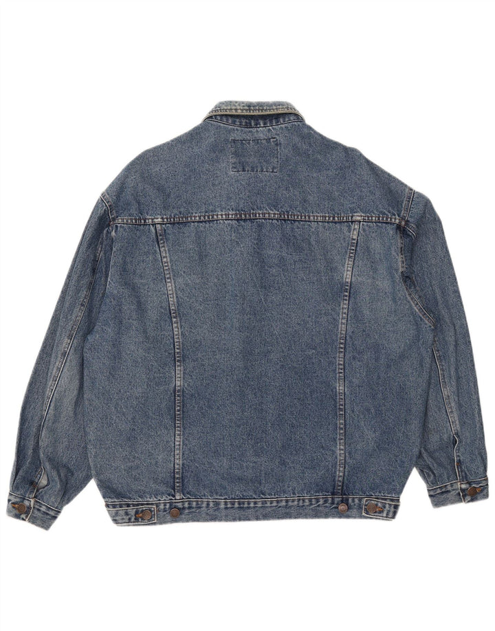Casucci Mens Denim Jacket UK 40 Large Blue Cotton