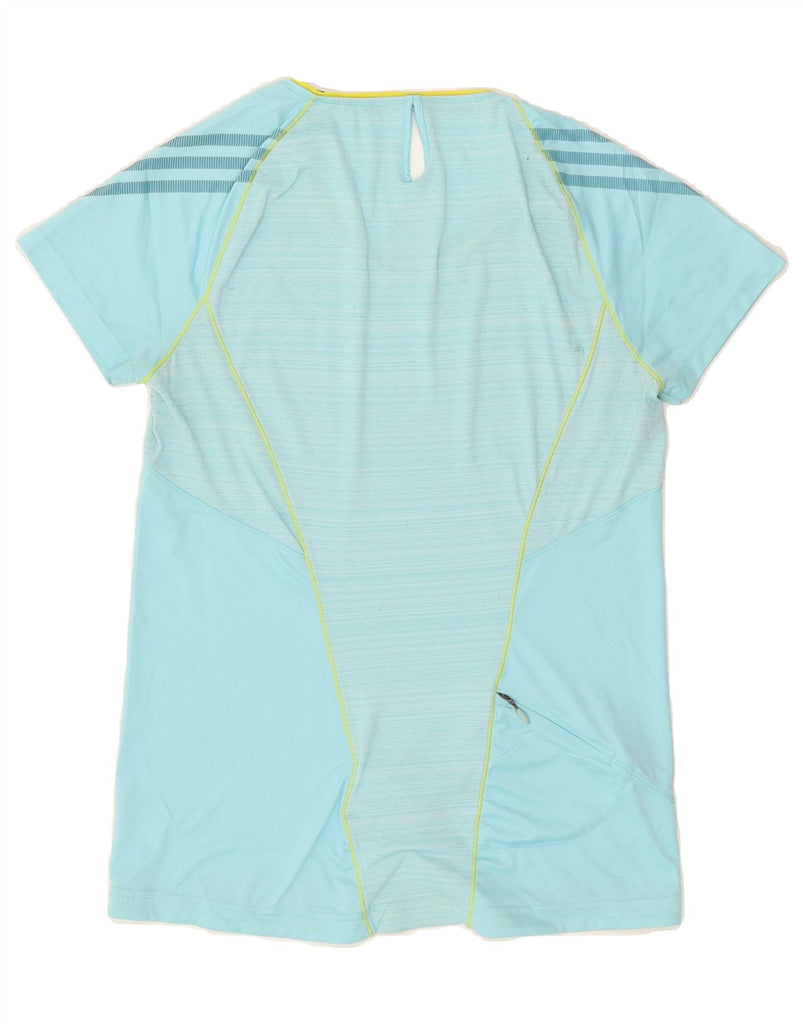 ADIDAS Womens Climalite T-Shirt Top UK 12/14 Medium Blue Polyester Vintage Adidas and Second-Hand Adidas from Messina Hembry 