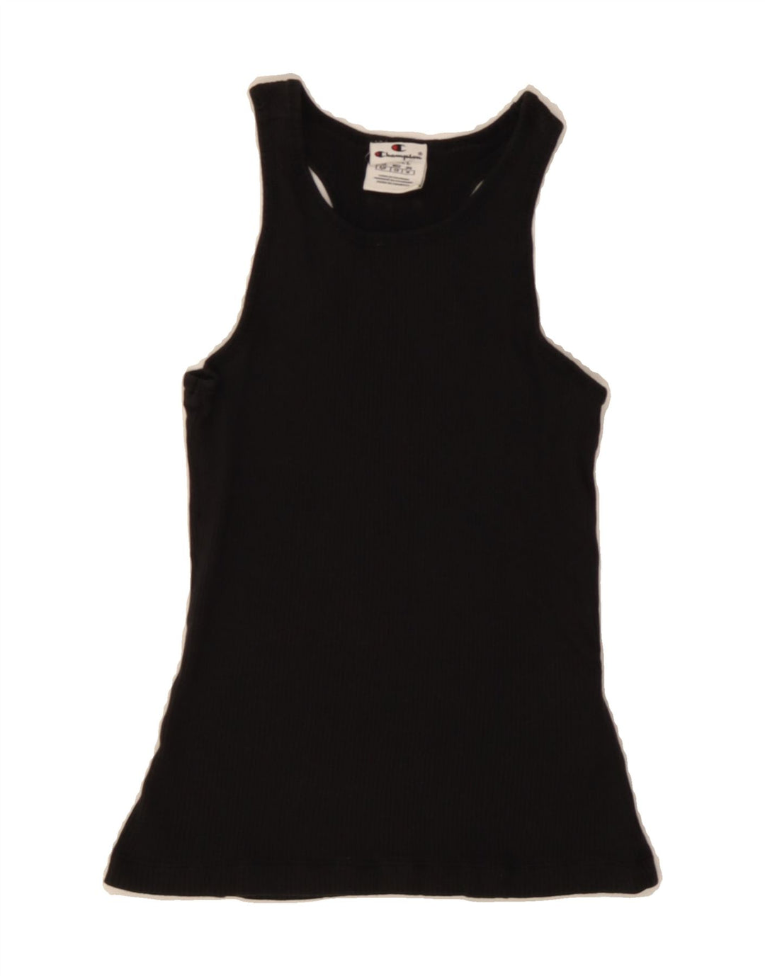 CHAMPION Girls Vest Top 7-8 Years Small  Black Cotton Vintage Champion and Second-Hand Champion from Messina Hembry 