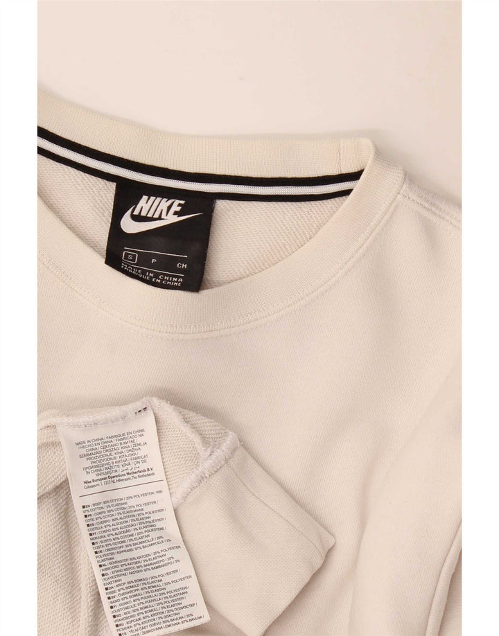 Nike Mens Graphic Sweatshirt Jumper Small White Cotton