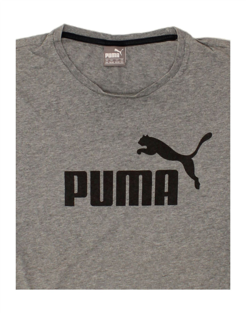 PUMA Mens Graphic T-Shirt Top 2XL Grey Cotton | Vintage Puma | Thrift | Second-Hand Puma | Used Clothing | Messina Hembry 