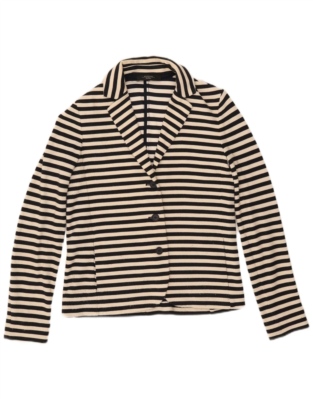 Max Mara Womens Weekend Blazer Jacket UK 12 Medium Navy Blue Nautical