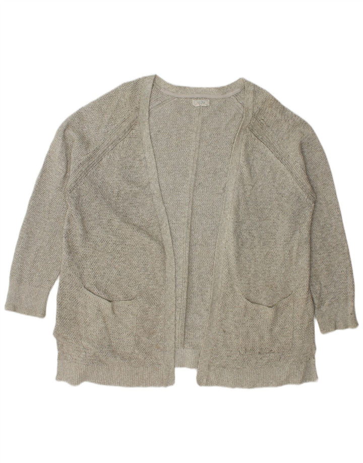 FAT FACE Womens Open Cardigan Sweater UK 18 XL Grey Cotton