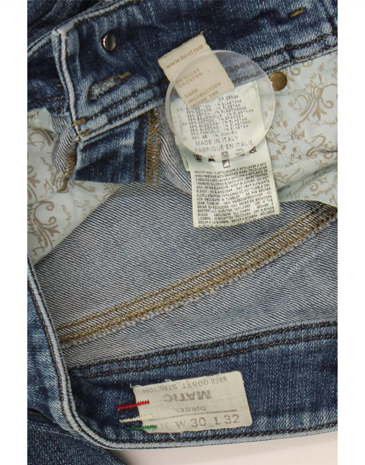 Diesel Womens Matic Slim Jeans W30 L32 Blue Cotton