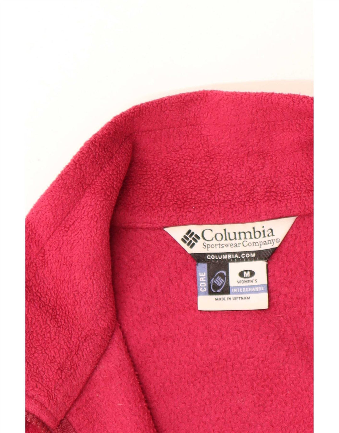 Columbia Womens Liner Fleece Jacket UK 14 Medium Red Polyester