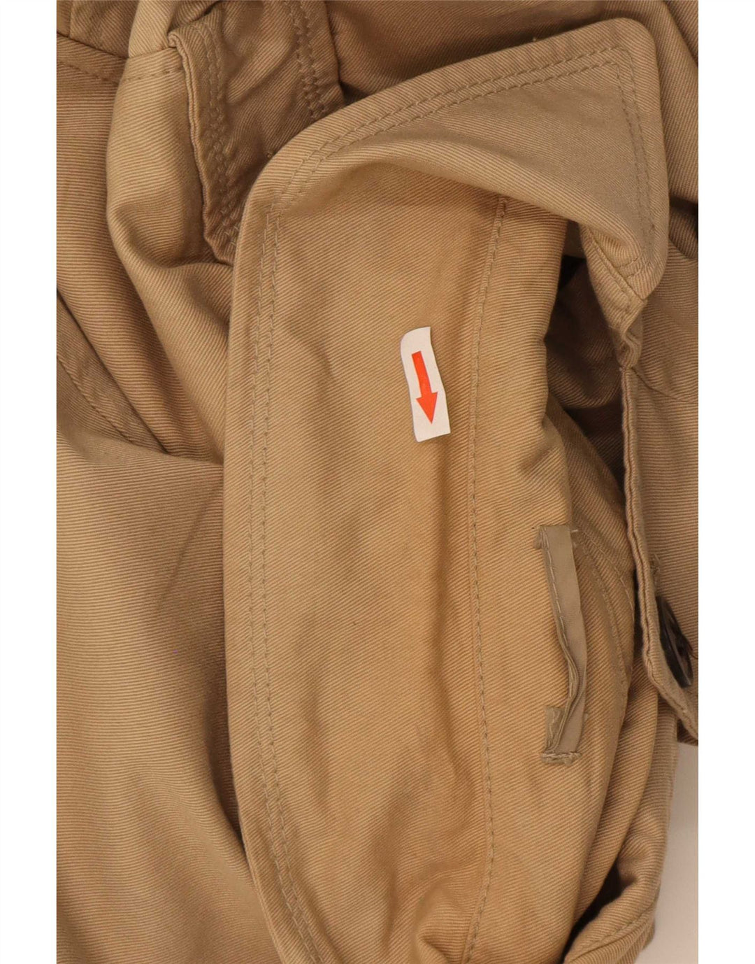 Zara Mens Trench Coat UK 36 Small Beige Polyester