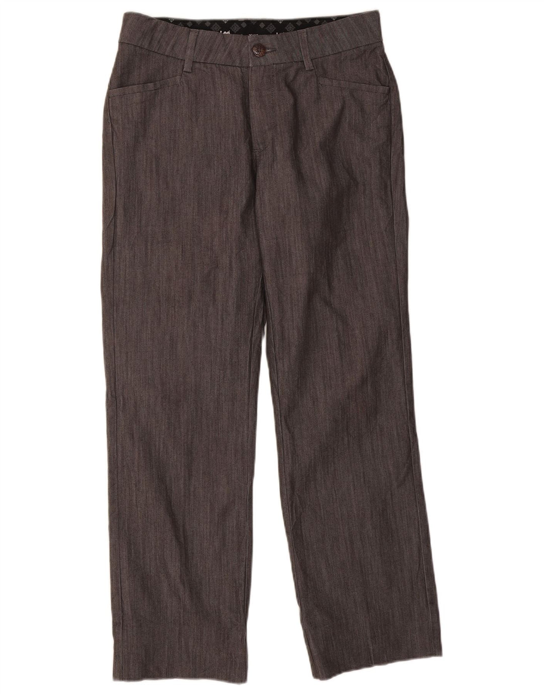 Lee Womens Straight Casual Trousers US 8 Medium W30 L29 Grey Cotton
