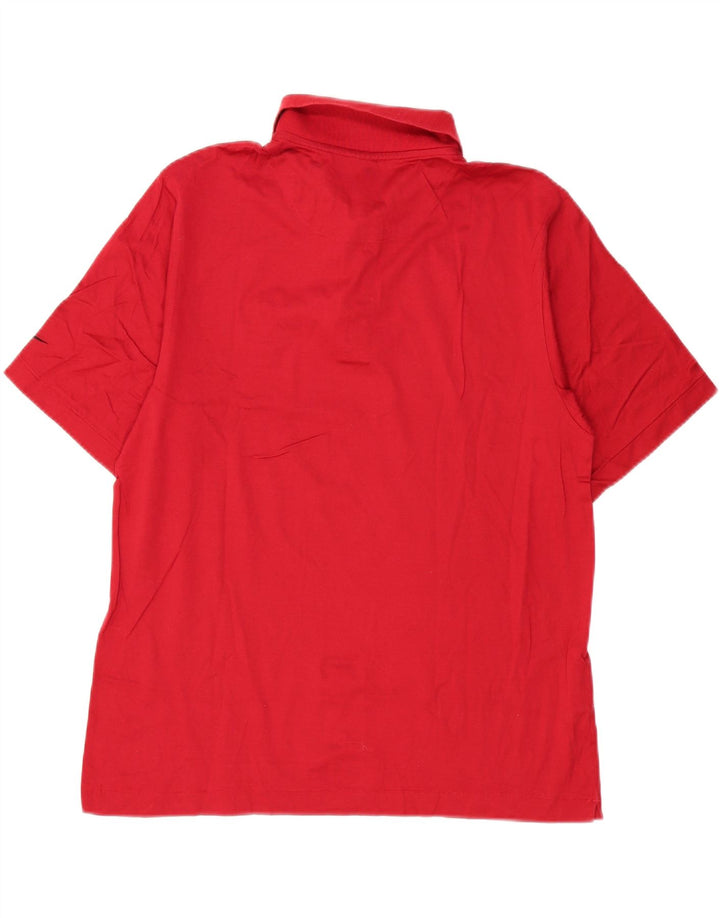 Nike Mens Polo Shirt UK 39/41 Medium Red Cotton