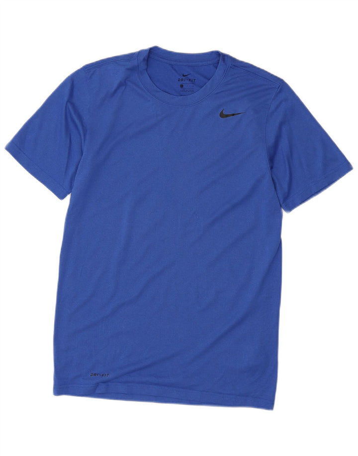 Nike Mens Dri Fit T-Shirt Top Small Blue Polyester