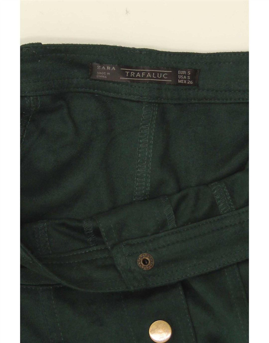 Zara Womens Trafaluc Mini Skirt Small W26 Green