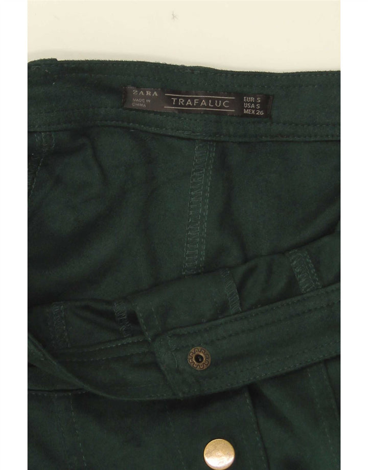 Zara Womens Trafaluc Mini Skirt Small W26 Green
