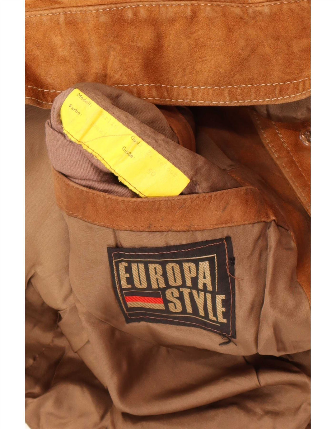 Vintage Mens Suede Jacket IT 50 Large Brown