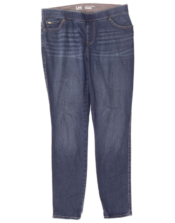 LEE Womens Modern Fit Legging Skinny Jeans US 12 Large W32 L29 Blue Rayon