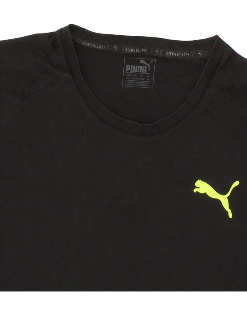 PUMA Mens Graphic T-Shirt Top Medium Black Vintage Puma and Second-Hand Puma from Messina Hembry 