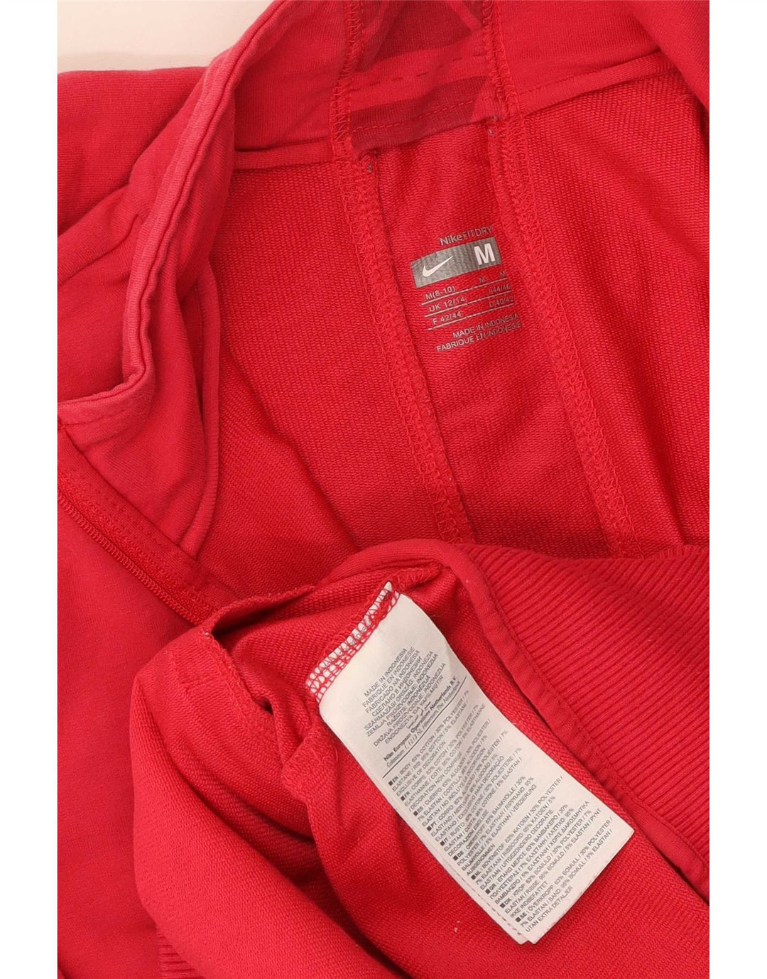Nike Womens Graphic Tracksuit Top Jacket UK 12/14 Medium Pink Cotton