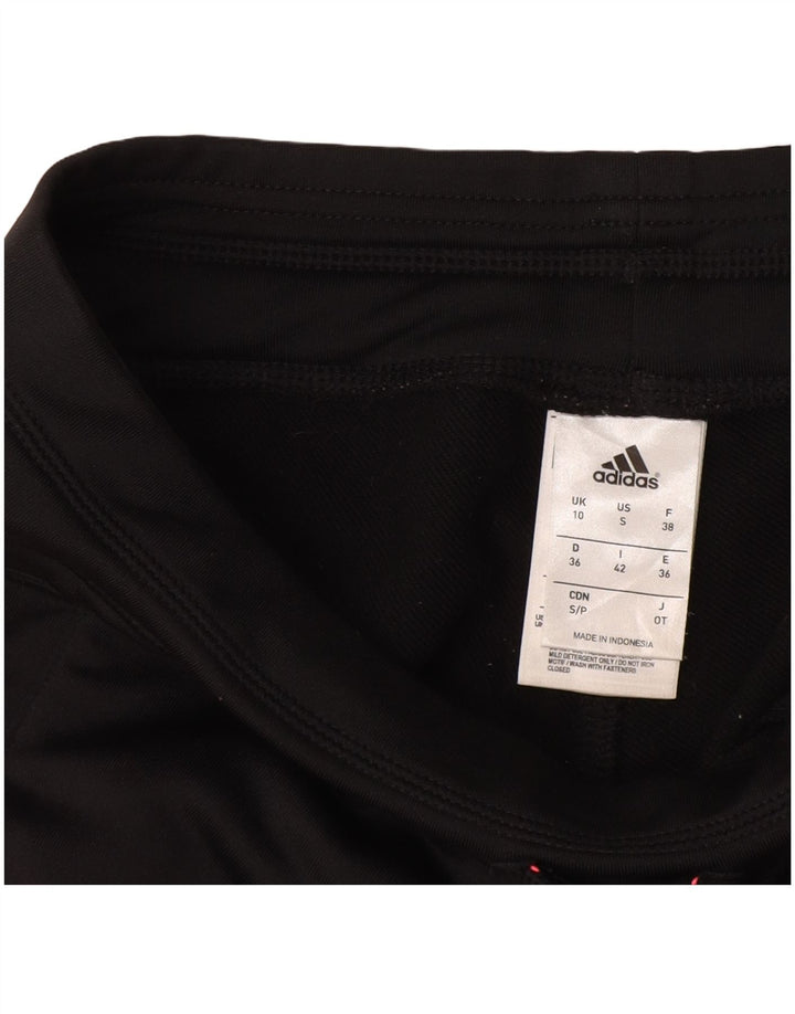 ADIDAS Womens Climalite Tracksuit Trousers UK 10 Small Black Polyester