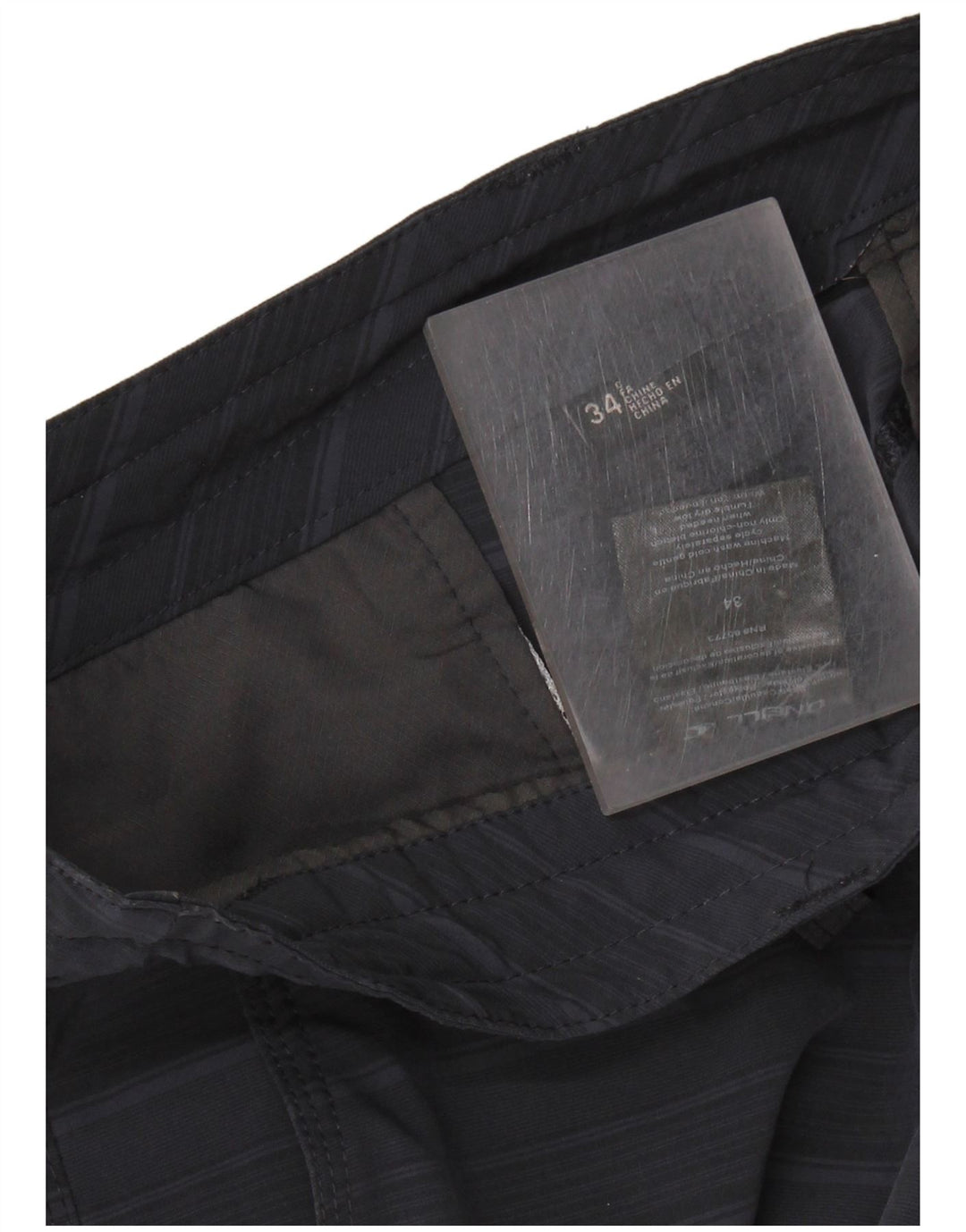 O'NEILL Mens Cargo Shorts W34 Large Navy Blue Striped Polyester