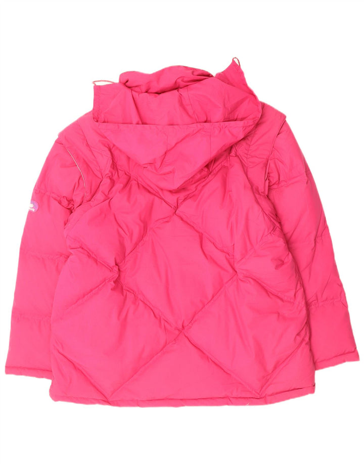 Diadora Mens Hooded Reversible Padded Jacket UK 40 Large Pink Polyester