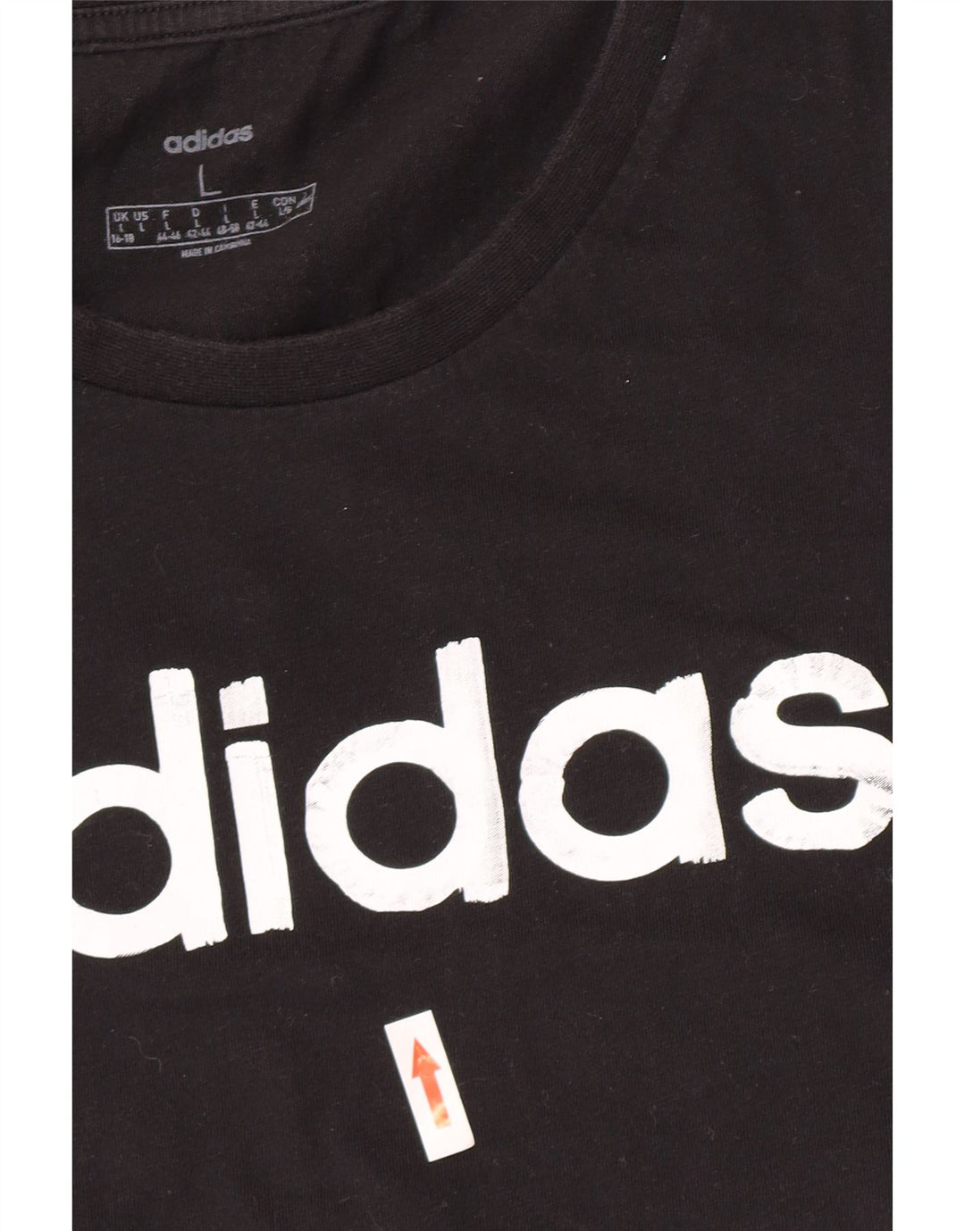 Adidas Womens Graphic T-Shirt Top UK 16/18 Large Black