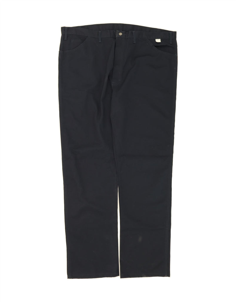 DICKIES Mens Straight Casual Trousers W48 L38 Navy Blue Polyester Vintage Dickies and Second-Hand Dickies from Messina Hembry 