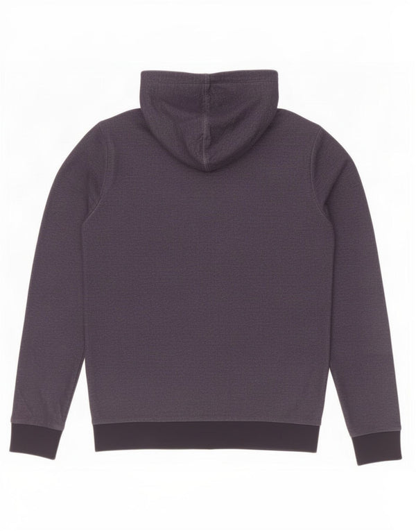 Hugo Boss Mens Zip Hoodie Sweater Small Navy Blue Flecked Cotton