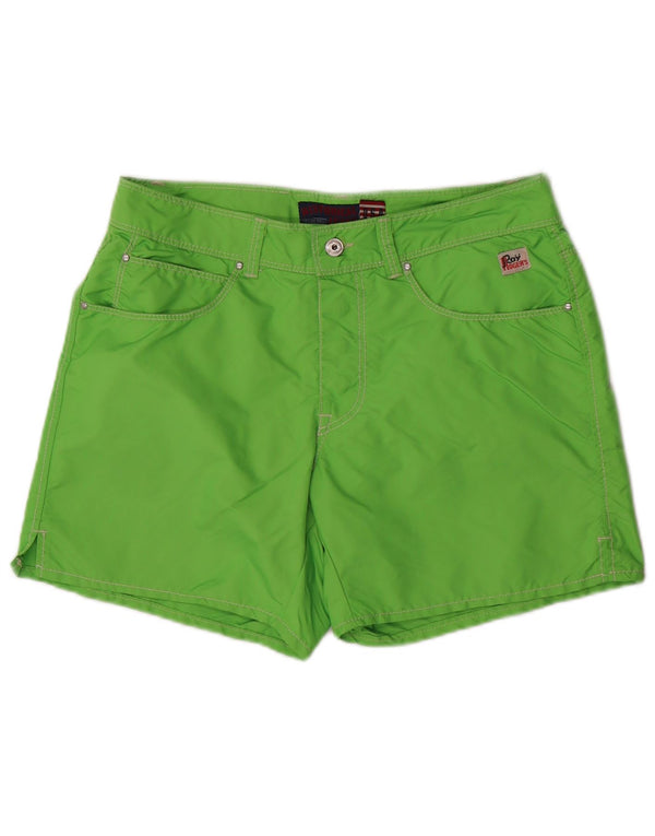 ROY ROGERS Mens Casual Shorts IT 48 Medium W34  Green Nylon