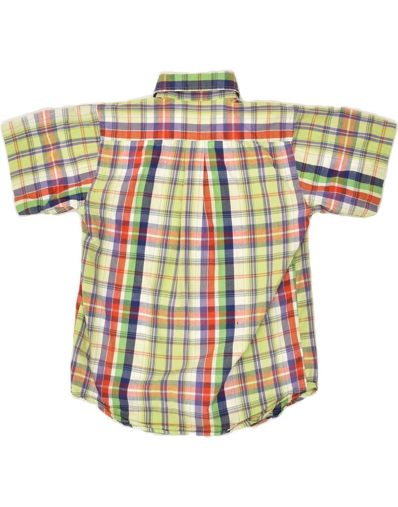 POLO RALPH LAUREN Boys Short Sleeve Shirt 6-7 Years Green Check Cotton | Vintage Polo Ralph Lauren | Thrift | Second-Hand Polo Ralph Lauren | Used Clothing | Messina Hembry 