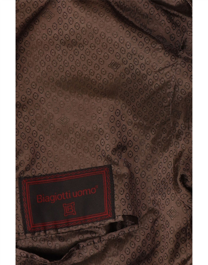 Biagiotti Mens 1 Button Blazer Jacket UK 38 Medium Black