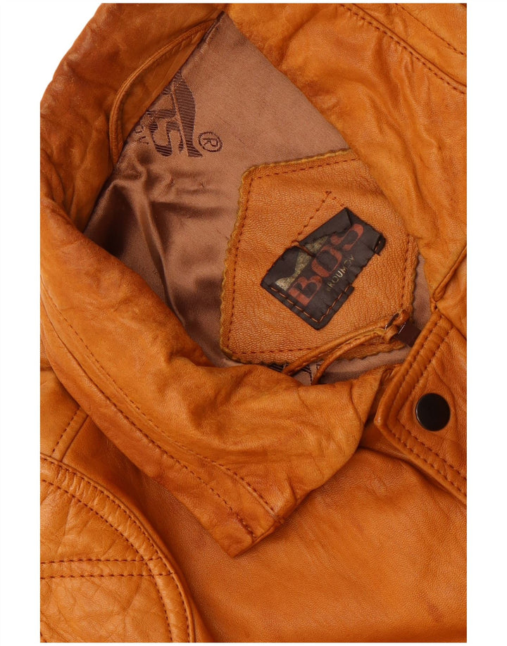 Vintage Mens Leather Jacket UK 40 Large Brown