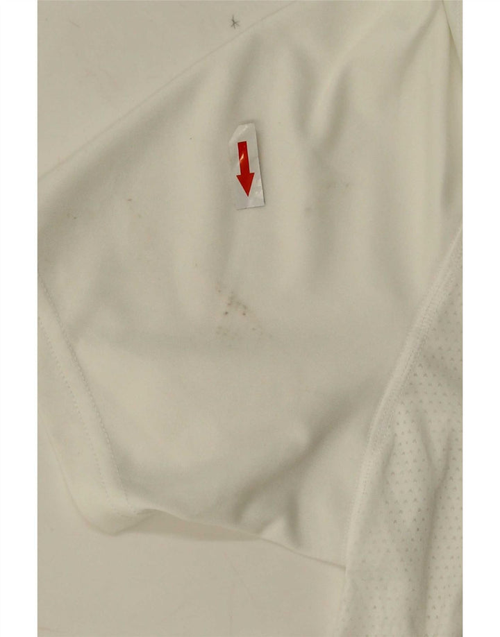 Reebok Mens T-Shirt Top Large White Colourblock Polyester