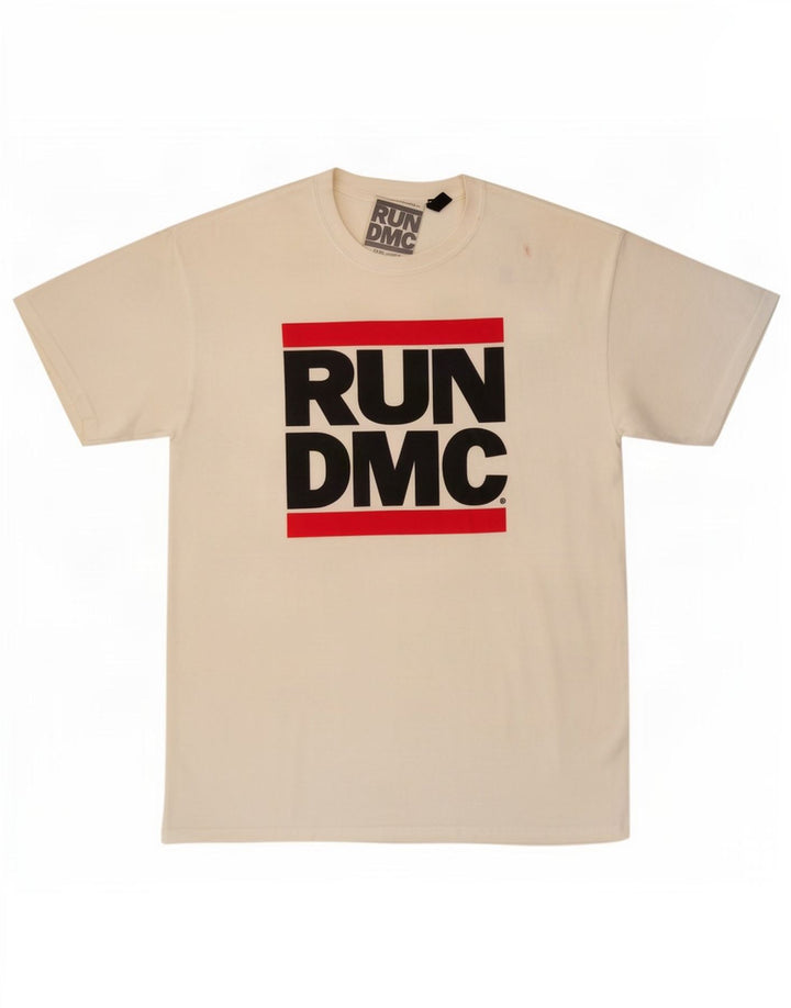 Vintage Mens Graphic T-Shirt Top Small White
