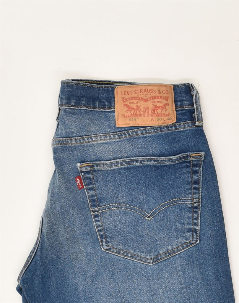 LEVI'S Mens 514 Slim Jeans W30 L30 Blue Cotton | Vintage Levi's | Thrift | Second-Hand Levi's | Used Clothing | Messina Hembry 