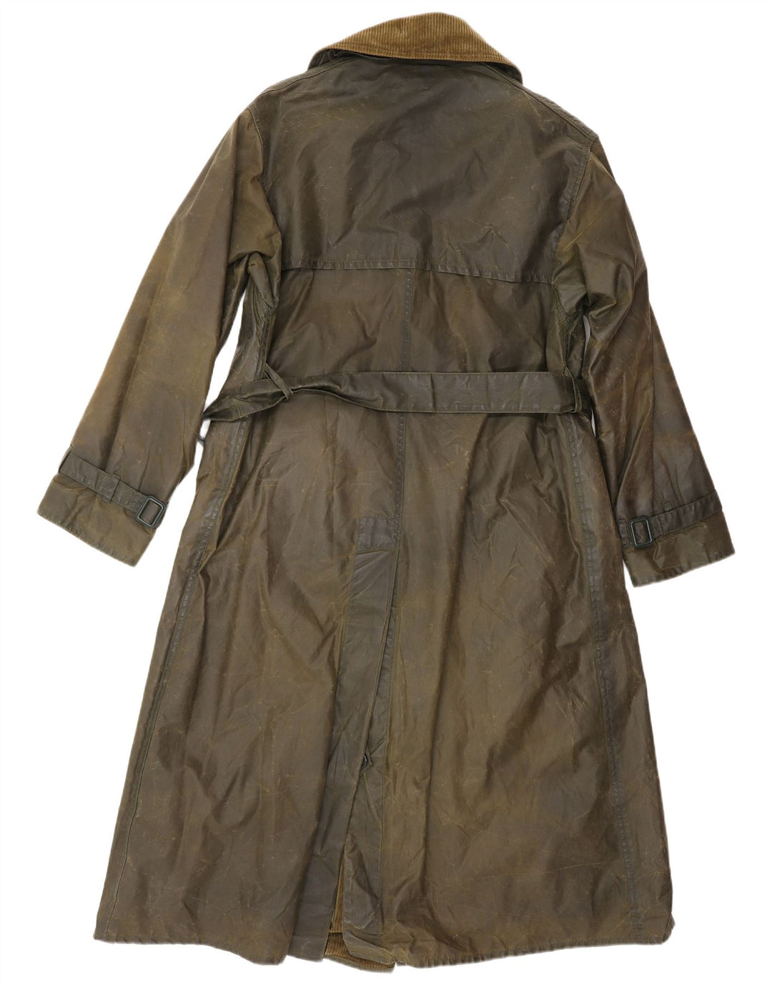 BARBOUR Womens Waxed Cotton Trench Coat EU 34 XS Khaki Cotton Classic