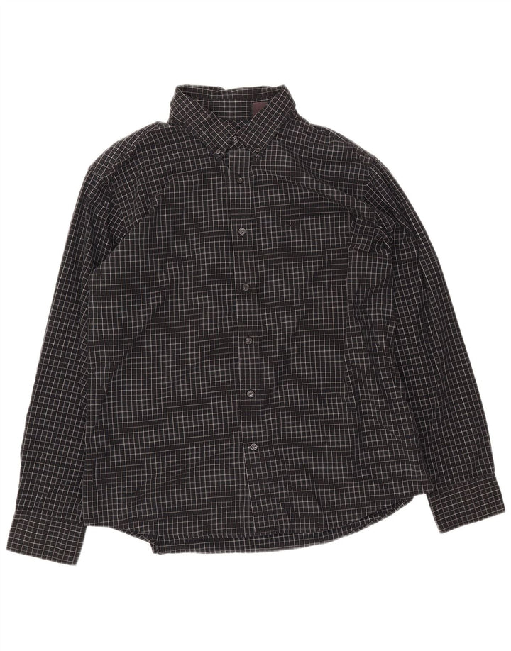 DOCKERS Mens Shirt XL Black Check Cotton
