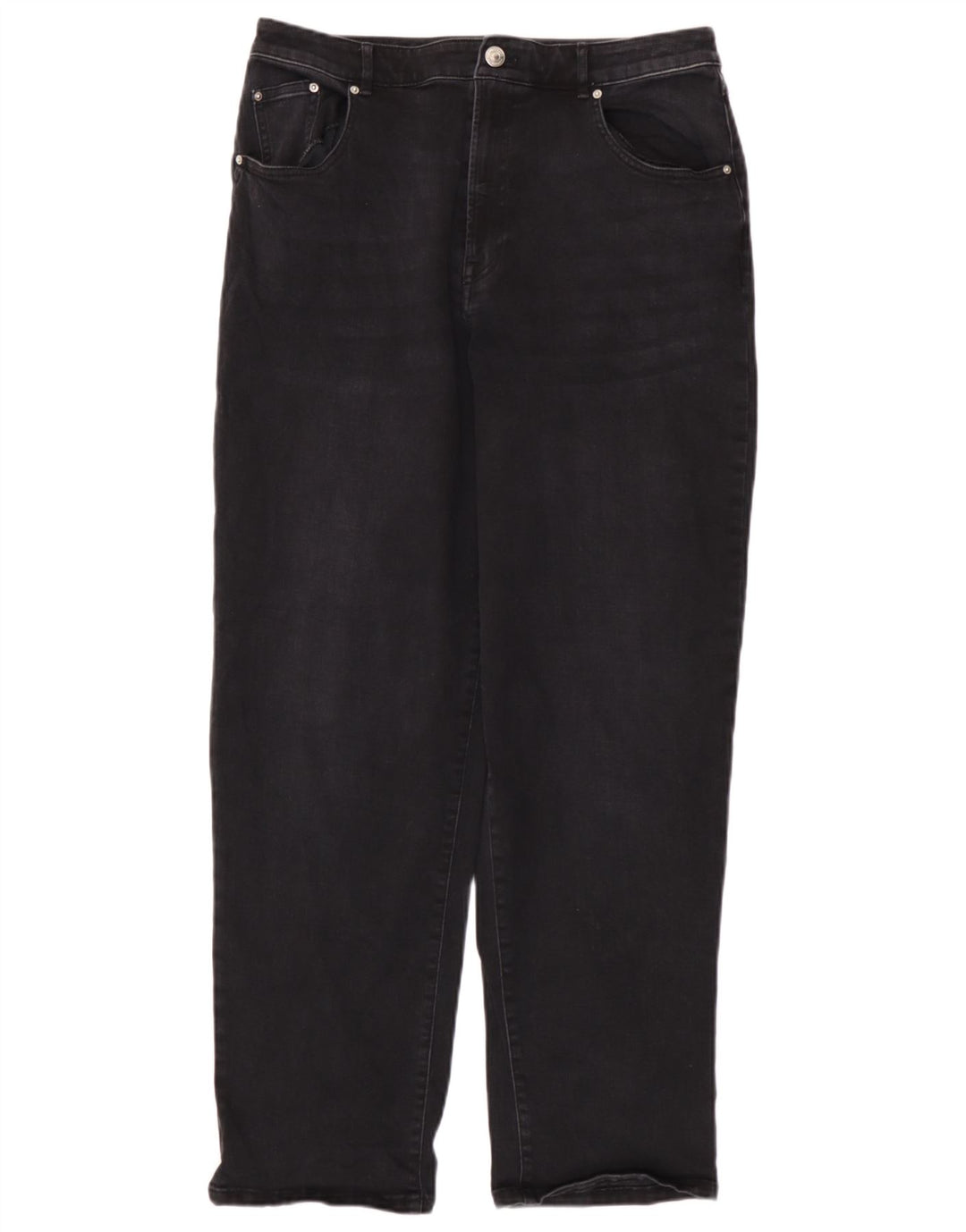 Marks & Spencer Womens Autograph Tapered Jeans UK 12 Medium W32 L29 Grey