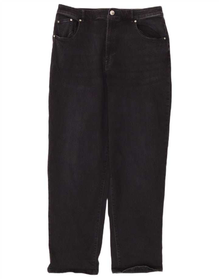 Marks & Spencer Womens Autograph Tapered Jeans UK 12 Medium W32 L29 Grey