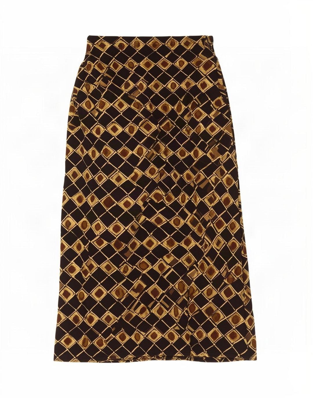 St. Bernard Womens Maxi Skirt UK 12 Medium W28 Black Geometric Polyamide