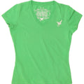 Zu Elements Womens Graphic T-Shirt Top UK 10 Small Green Cotton